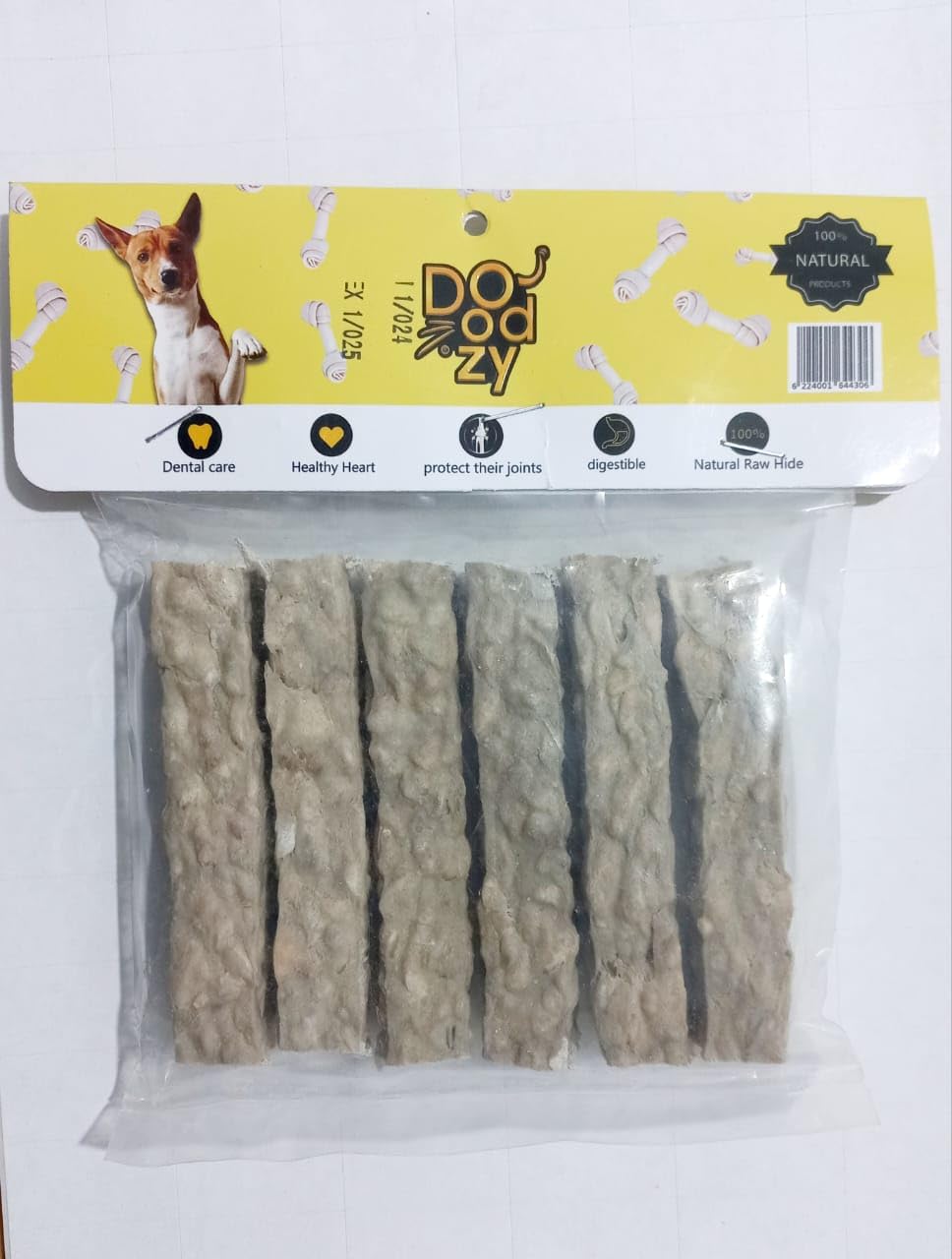 Doodzy Dog Treats Beef Flavor Nourishing Protein and Calcium pure Crispy 8 pieces