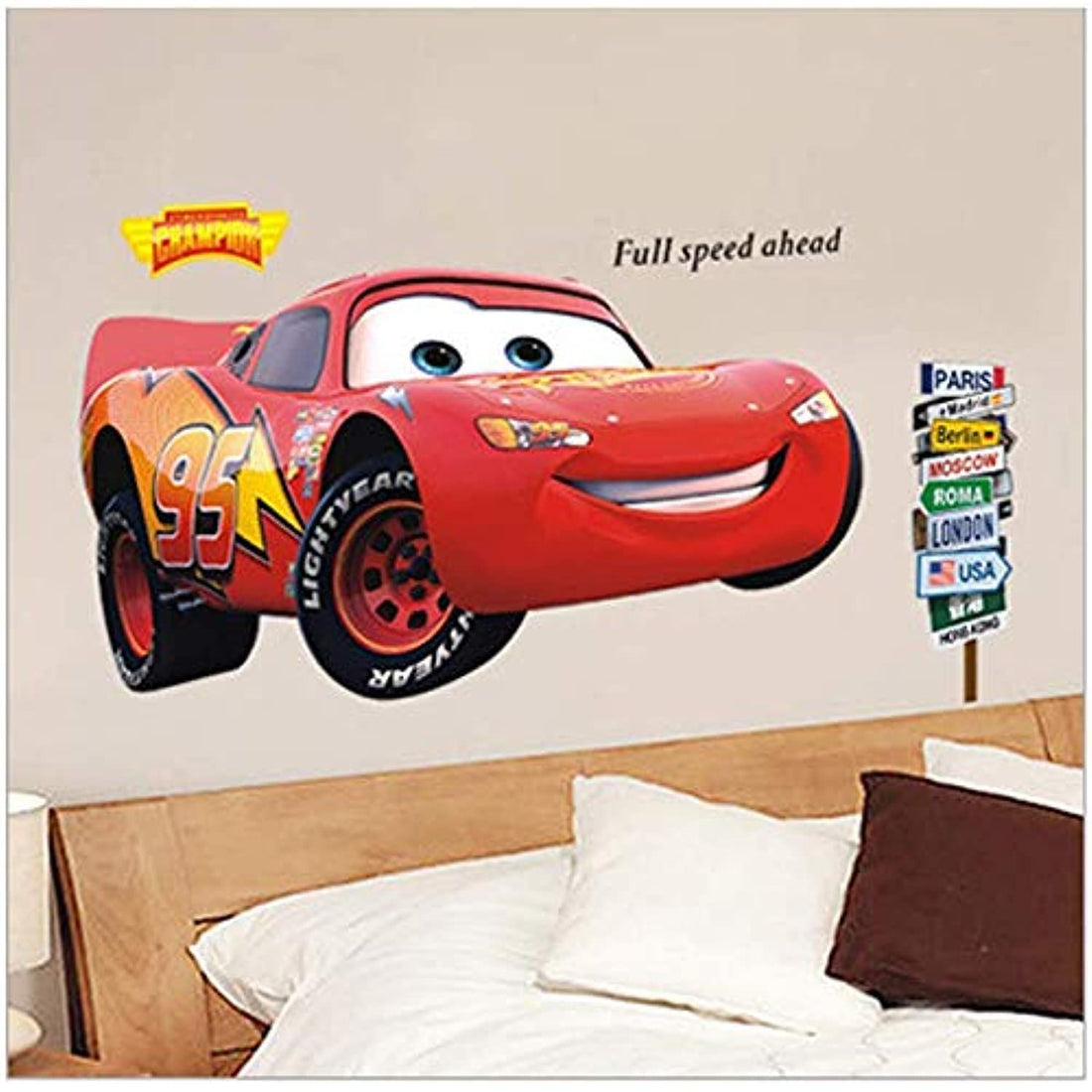Wall Sticker Boy Cartoon Stickers Wall Sticker Car McQueen