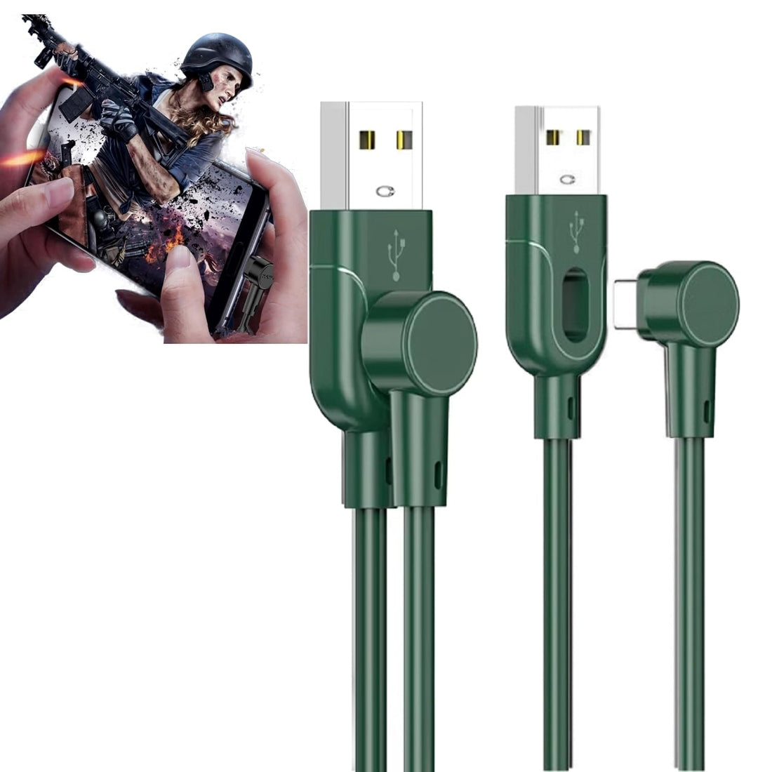 Quality Valley 1m USB Type C Cable 90 degrees, 3.2A Fast Charging, 480Mbps Data Transfer, Compatible with Galaxy S10/S20/Note 10, iPad Pro, etc.