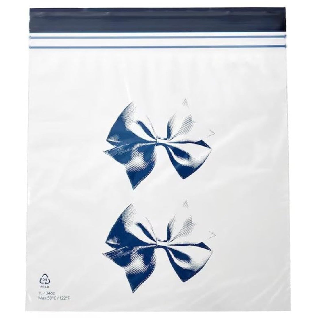 Digital Shoppy ISTAD Resealable bags, Polyethylene plastic, Blue-1l, 25 pack.