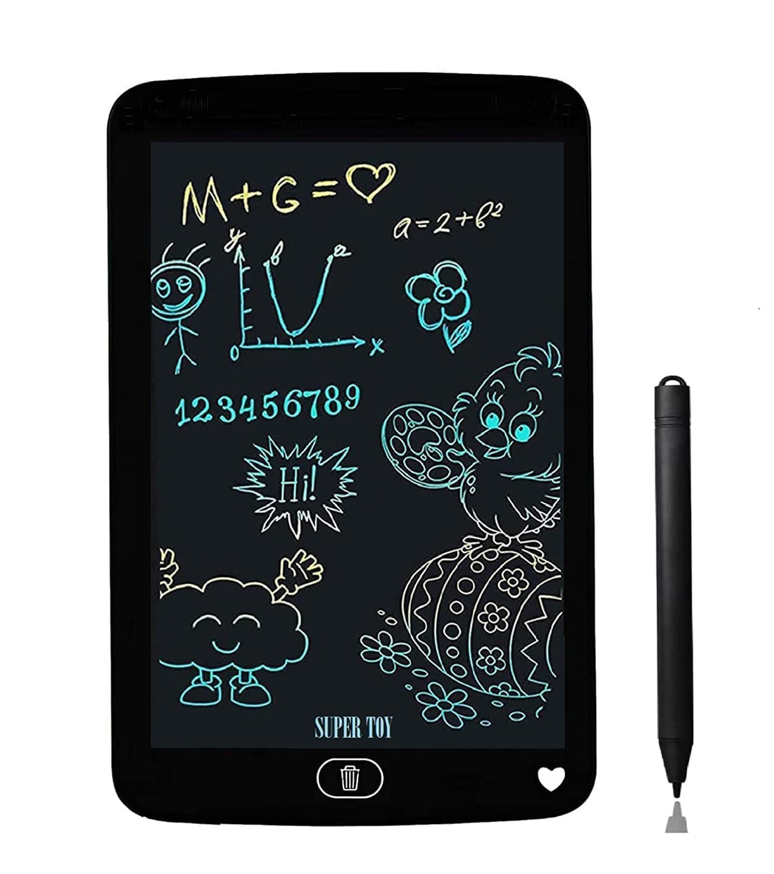 SUPER TOY 8.5 Inch Colorful LCD Writing Tablet E-Notepad Ruff Pad (Multicolor)
