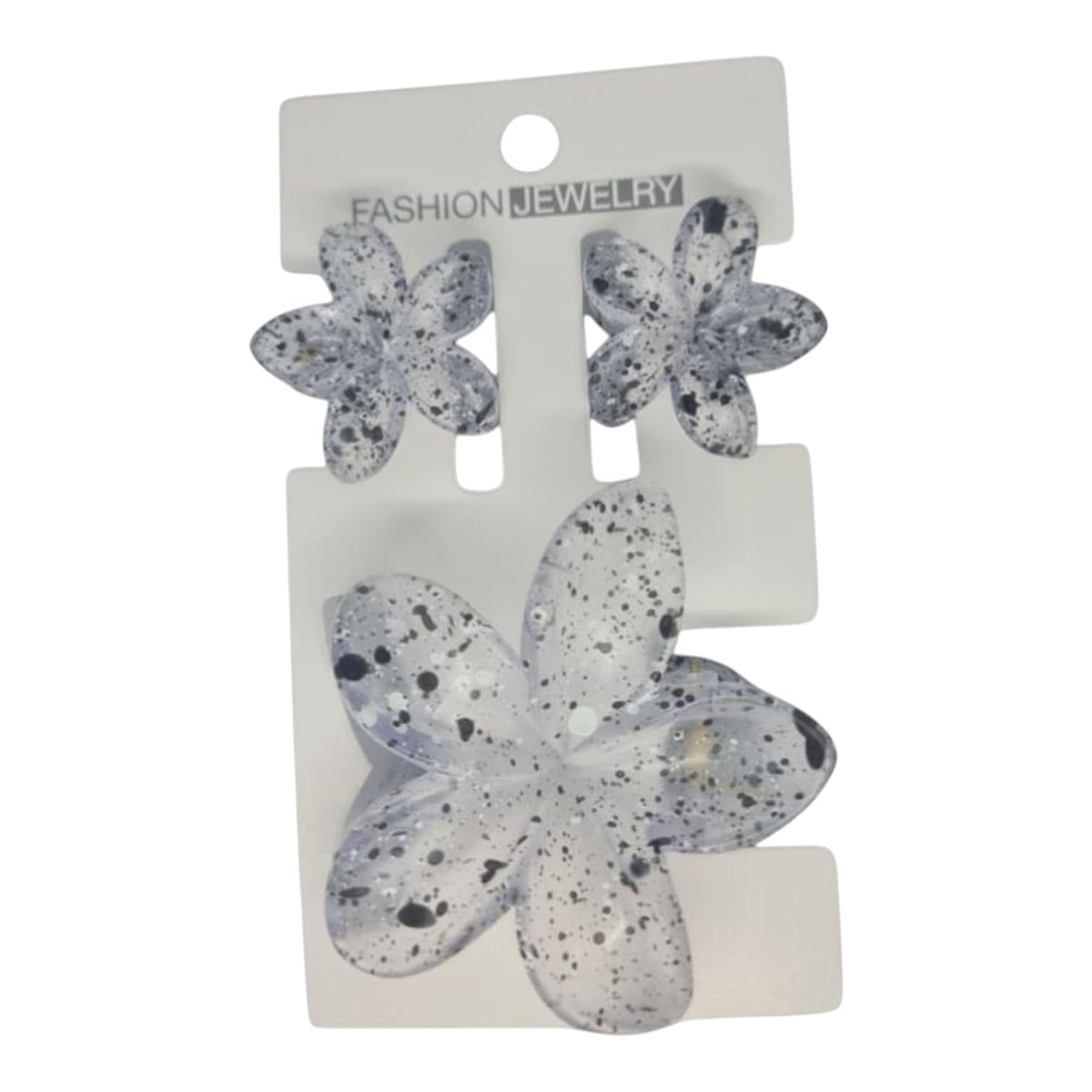 Catch Up 3 Flower Hair Clips Set for Girls Different Sizes Floral Hair Claws Cute Hair Accessories Strong Hold Durable Stylish Clips for Kids Women Daily Wear