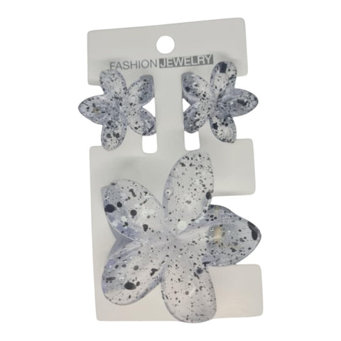 Catch Up 3 Flower Hair Clips Set for Girls Different Sizes Floral Hair Claws Cute Hair Accessories Strong Hold Durable Stylish Clips for Kids Women Daily Wear