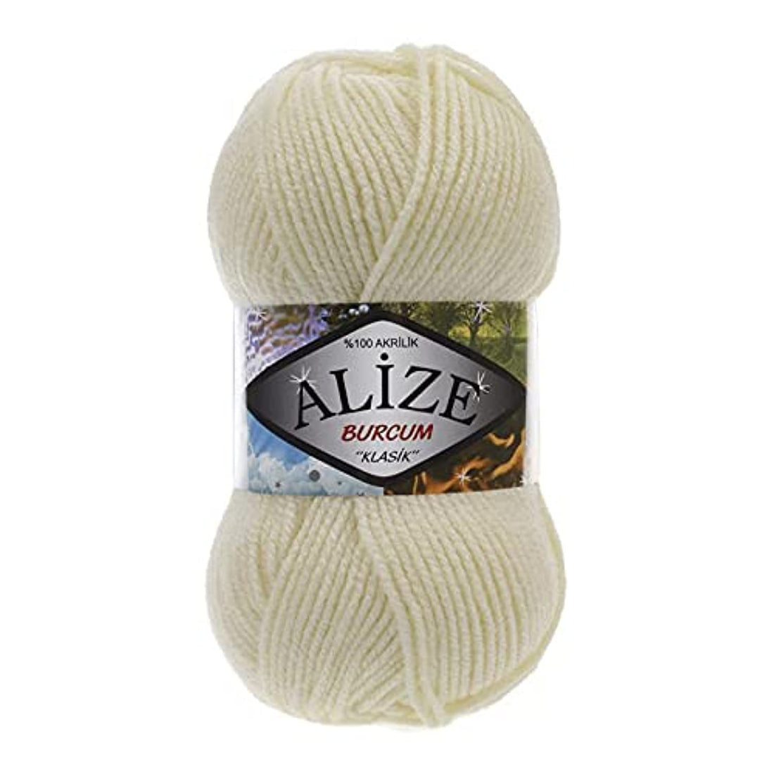 Alize BURCUM KLASiK Cream 1 - Crochet and Knitting Yarn