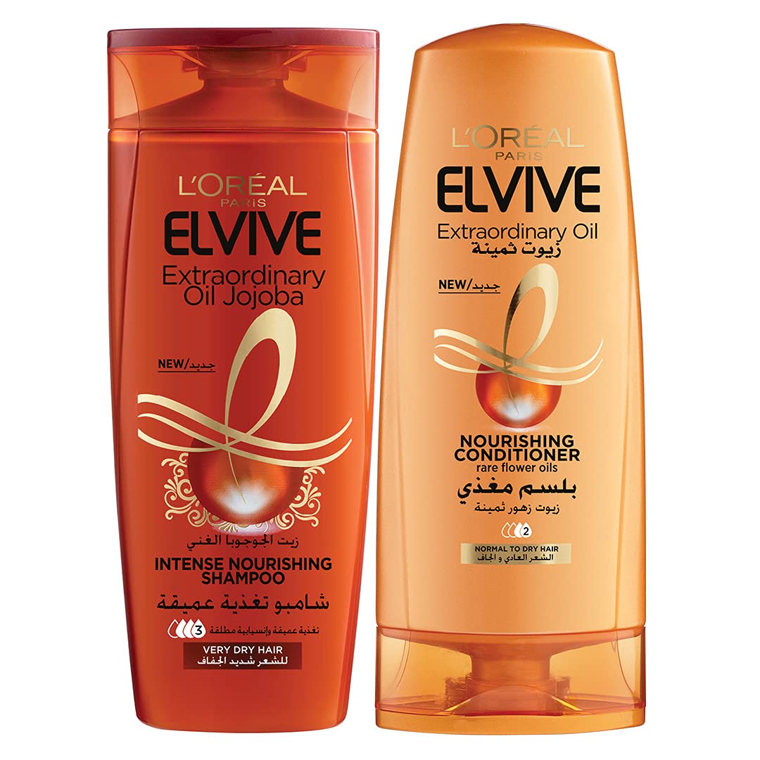 L'oreal Elvive Oil Shampoo Dry Hair 400ml + Conditioner 400ml Dry Hair