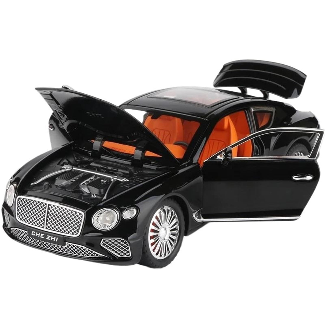 1:24 for Bentley Continental GT, modelo de coche de aleación de lujo, modelo de coche de Metal fundido a presión, colección de luz y sonido de simulación, coche de juguete en miniatura Modelo de coche