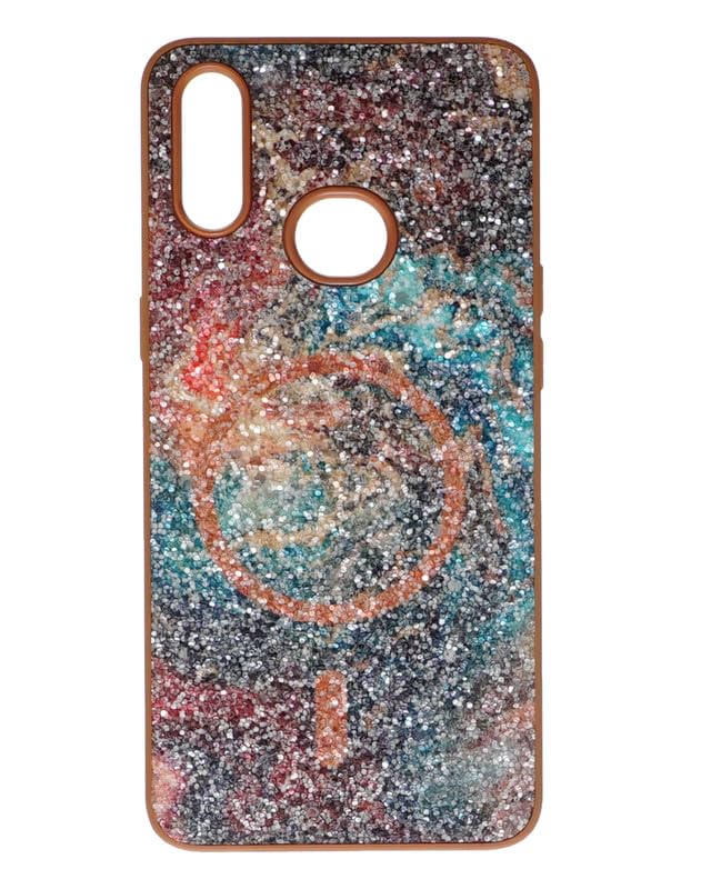 Grace Glitter Plastic Back Cover For Samsung Galaxy A10s, Multi Color 37330010
