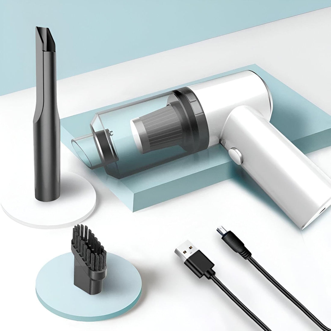 Wireless Vacuum Cleaner - 120 W Wet Dry Car Vacuum Cleaner, 9000 PP Suction Power, Small Home Cleaning Device, Multi Color