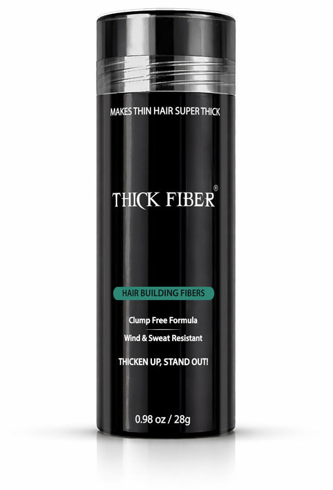 THICK FIBER Hair Fibres | Hair Powder for Thinning Hair 25g Bottle | Makes Thin Hair Look Thicker in Seconds | Hair Loss Concealer For Women & Men (Light Brown)