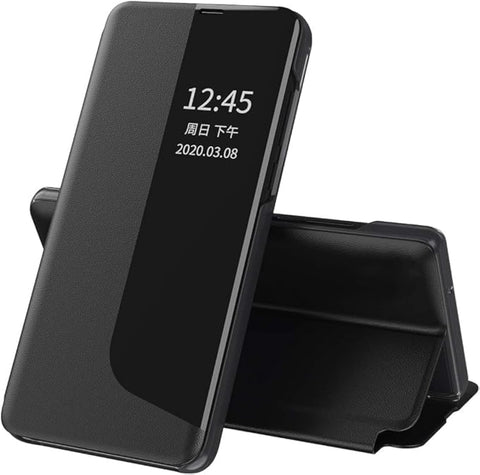 Compatible with Realme 12 Pro Plus Case, Premium PU Leather Flip Cover (Not Original) (Black)