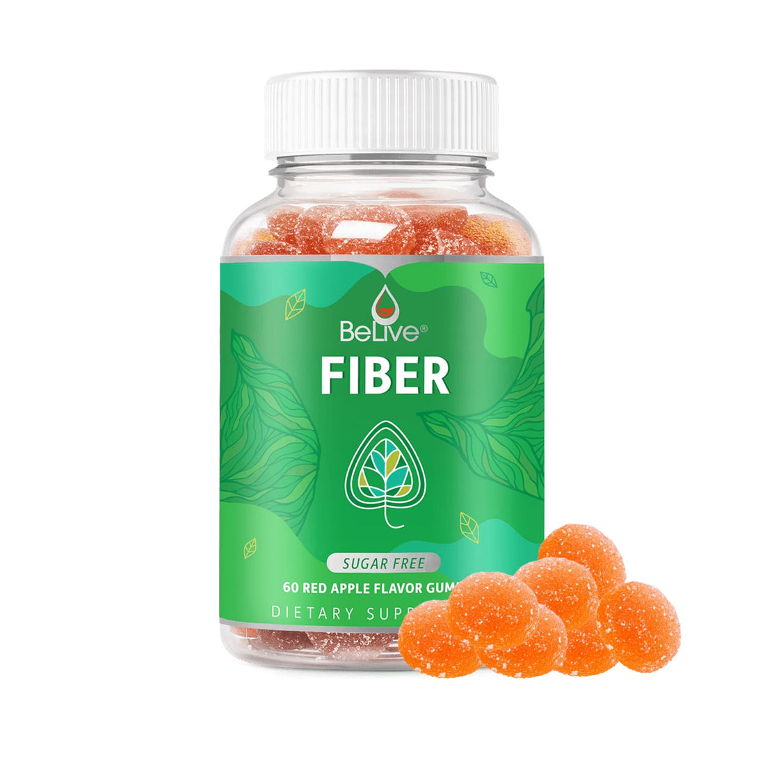 BeLive Fibre Gummies Sugar-Free Prebiotic Supplement for Children and Adults 40 Number