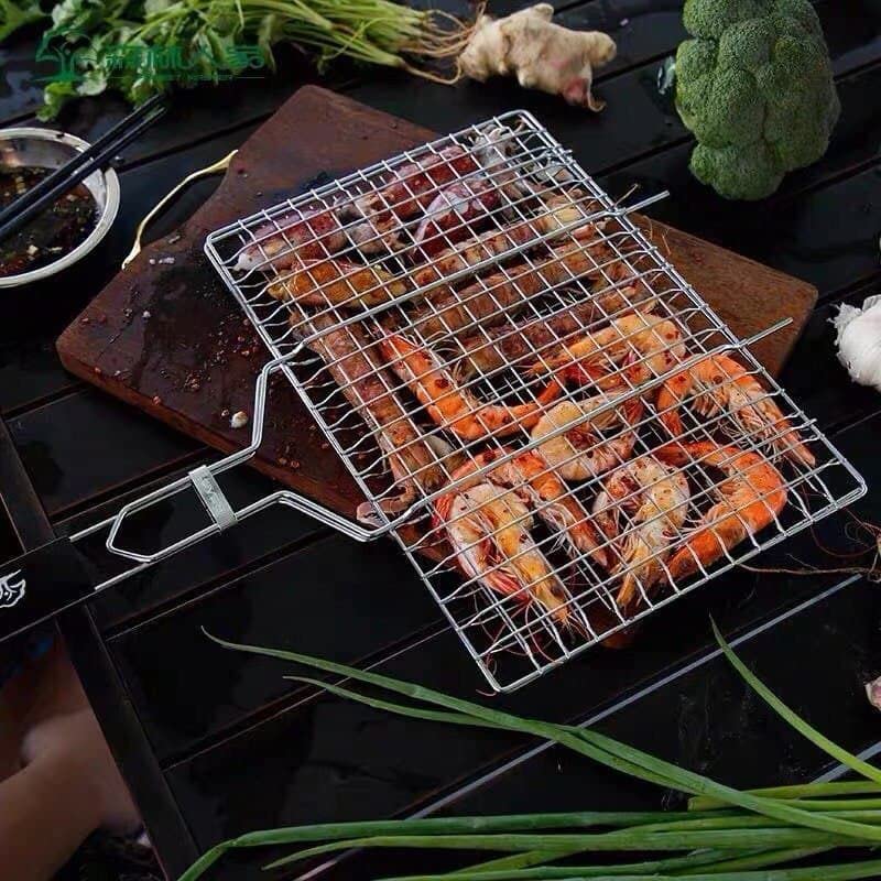 Grill Net or Grill Wire Galvanized Metal Long Handle Durable Metal Seal Imported