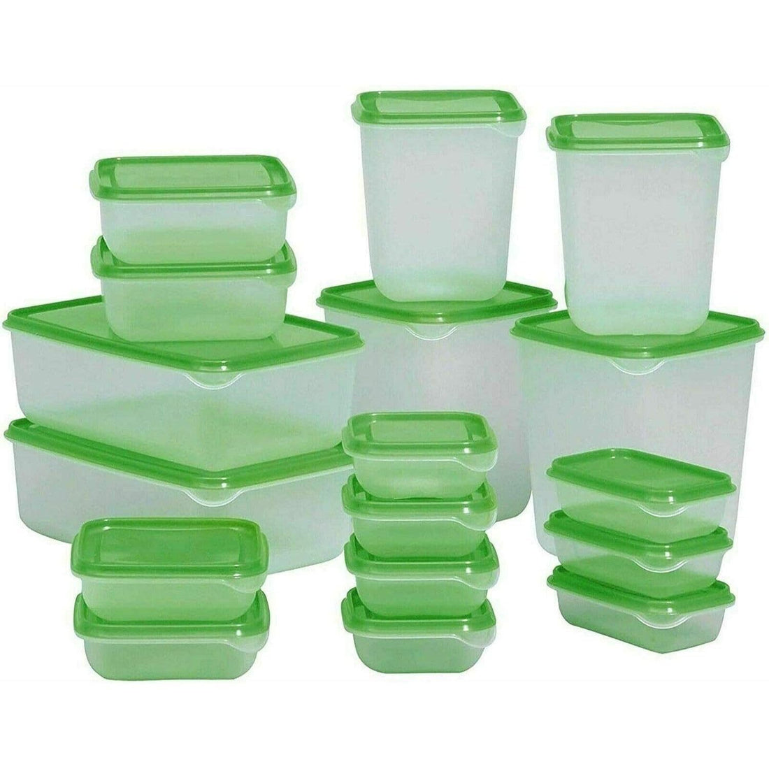 BPA-Free Food Storage Container Set with Lids - Microwave, Freezer, and Dishwasher Safe - Plastic Storage Boxes for Versatile Kitchen Storage- Plastic Food Storage Containers (17) pcs