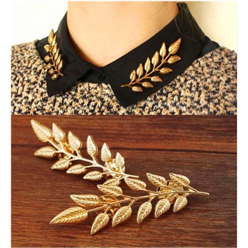Gold Unisex Brooch - Fashion Leaf Brooch for Women