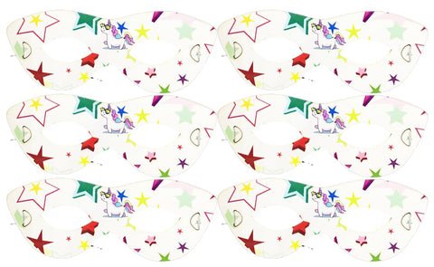Paper Eye Mask unicorn With Cat Eye Design For Party And Birthday Set Of 6 Pieces