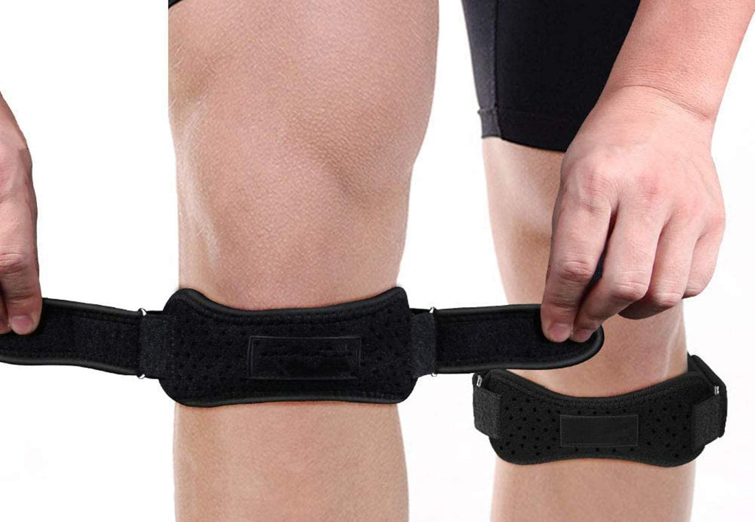 KASTWAVE Patella Strap Knee Brace Support, 2 Pack Knee Brace for Arthritis, ACL, Running, Basketball, Meniscus Tear, Sports, Athletic Best Knee Brace for Hiking, Soccer, Volleyball & Squats (2 Pack)