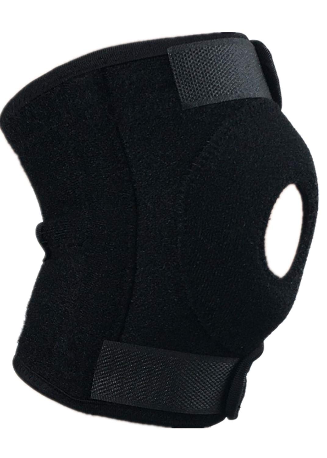 Elastic Knee Support Brace Kneepad Adjustable Patella Knee Pads Safety Guard Strap,Black