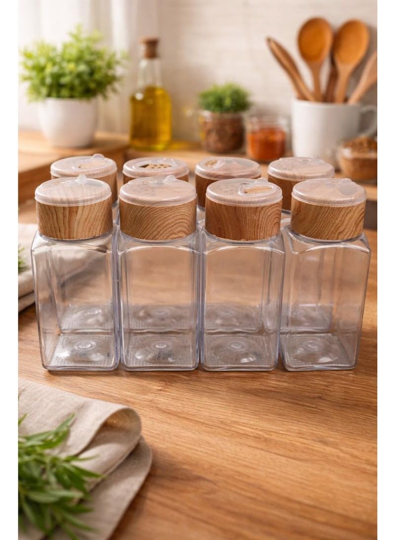 8-in-1 Acrylic Spice Set + Spice Sticker
