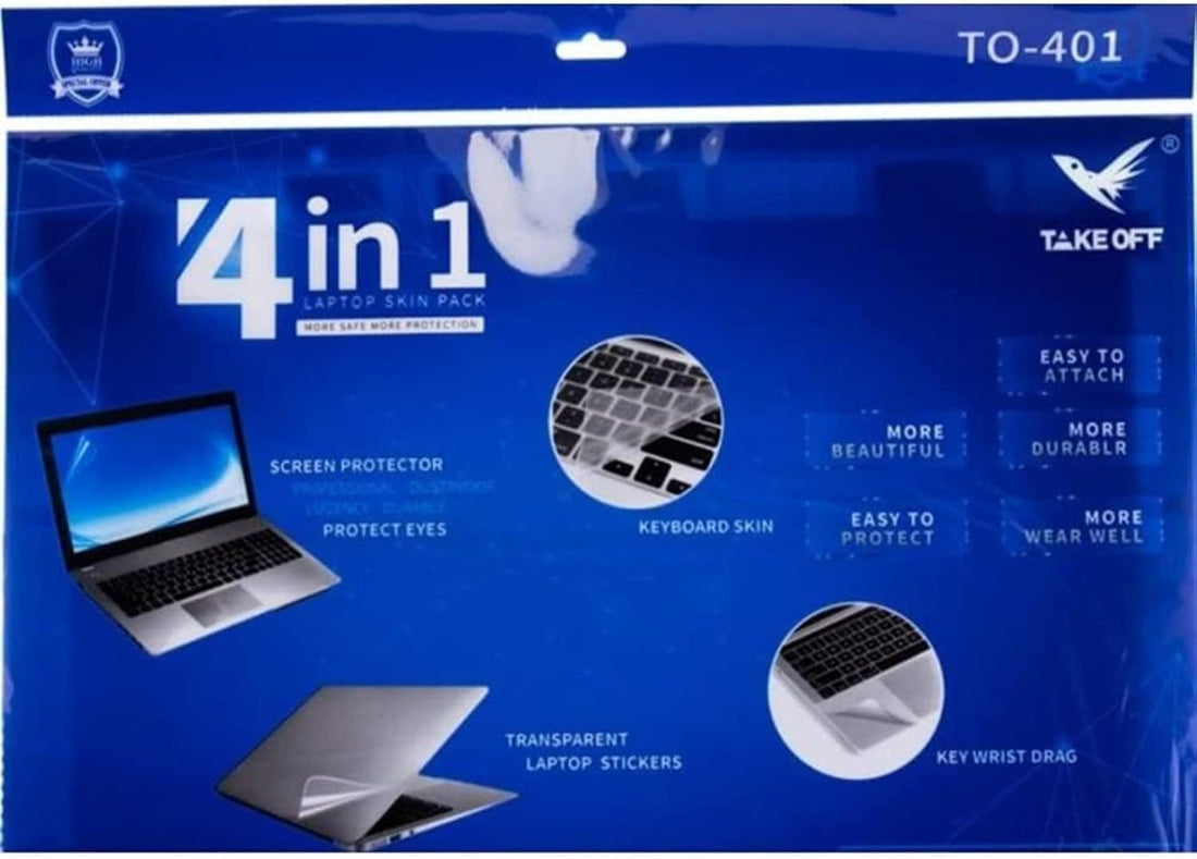 4 in 1 Laptop Screen Protector Keyboard Mouse Pad 15 Inch Laptop Back 4 in 1 Protects Laptop from Liquids and Scratches 15 inch