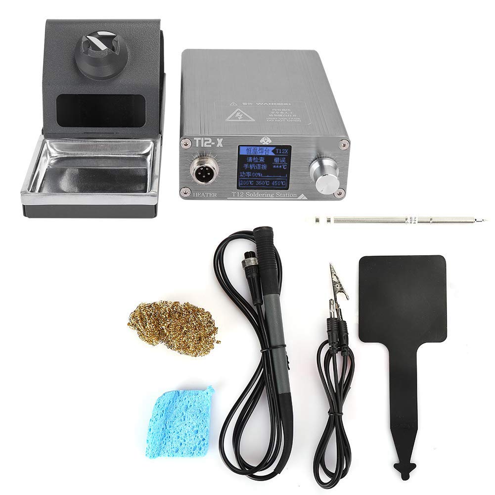 Soldering Iron Station, T12-X 72W Soldering Station with Digital Display Mobile Phone Repair Tool Soldering Recovery 90-230V(Je)