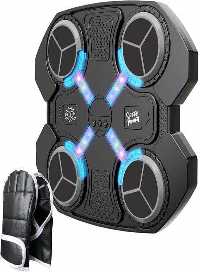Music Boxing Target with Bluetooth, LED Lights, Boxing Gloves, 32.5 cm Electronic Training Target, Ages 3+