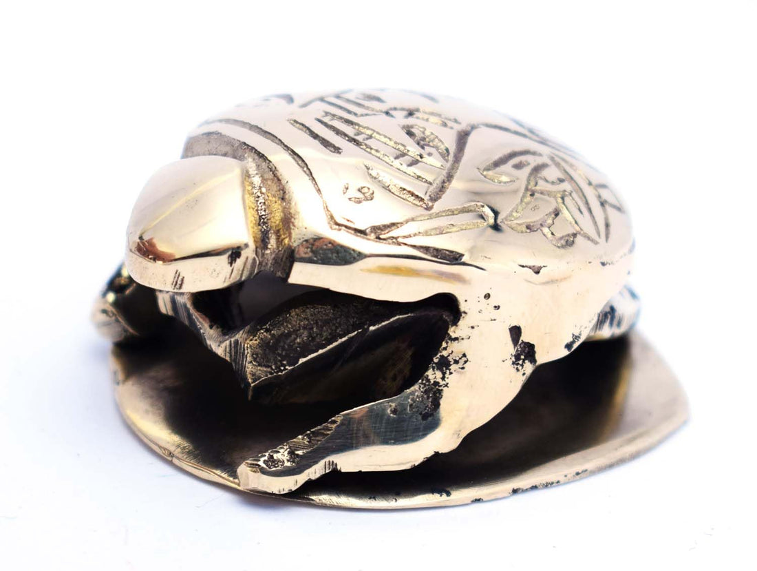 immatgar pharaonic Decorative Egyptian Scarab figurines from Copper ancient Egyptian souvenirs gifts handmade Home decor Handmaded (Copper - 5 CM)
