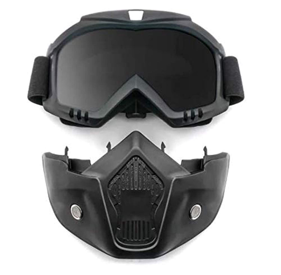 Beauenty Motorcycle Vintage helmet mask Detachable Goggles for Scooter Jet helmets Open Face Moto Glasses Motocross Glass