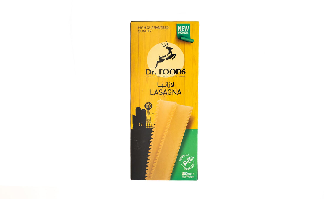 Dr. Foods Lasagna Pasta, 500g, Premium Wheat Pasta Sheets