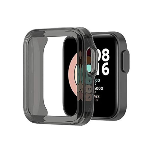 Beauenty Heavy-Duty Overall Full Body Protective TPU Anti-Scratch Bumper Cover for Mi Watch Lite, Redmi Watch (Black)