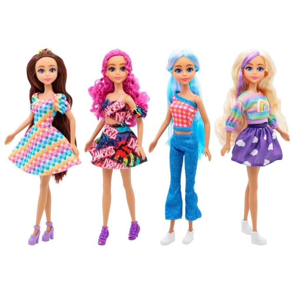 Fairy Dolls Playset 4 Assorted Colors, 29 cm Height