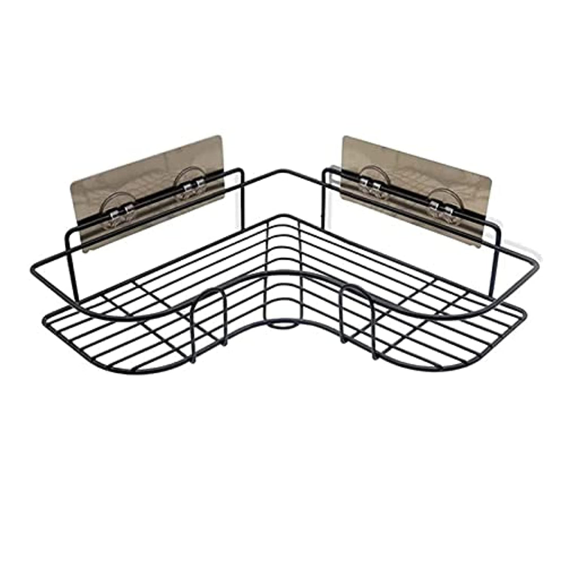 Bathroom Shelf, Corner Shelf with Sticker, Rust Proof, Bathtub Accessories Organizer, Adhesive Basket Storage Rack Shampoo Holder Wall Organization