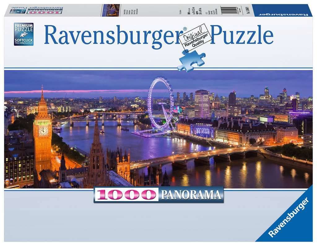 Ravensburger London at Night Panorama 1000 Piece Jigsaw Puzzle for Adults - Every Piece is Unique, Softclick Technology Means Pieces Fit Together Perfectly
