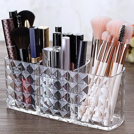 Makeup Brush Organizer Storage Makeup Organizer Countertop Skincare Cosmetic Organizer for Lipstick Jewelry Skincare Perfect for Bedroom Bathroom