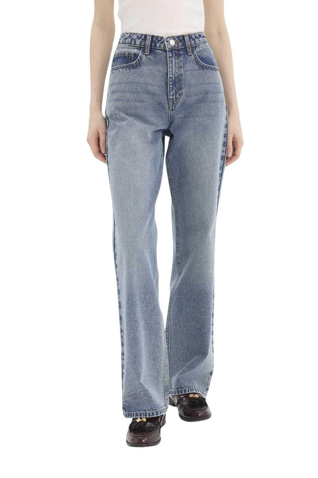 DeFacto Womens Special Collection Straight Wide Denim Trousers Trousers (pack of 1)