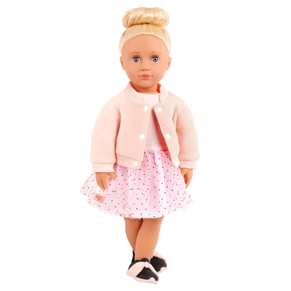 Our Generation Ballet Academy Outfit for 18 Inch Doll, Pink Varsity Dress and Jacket Set