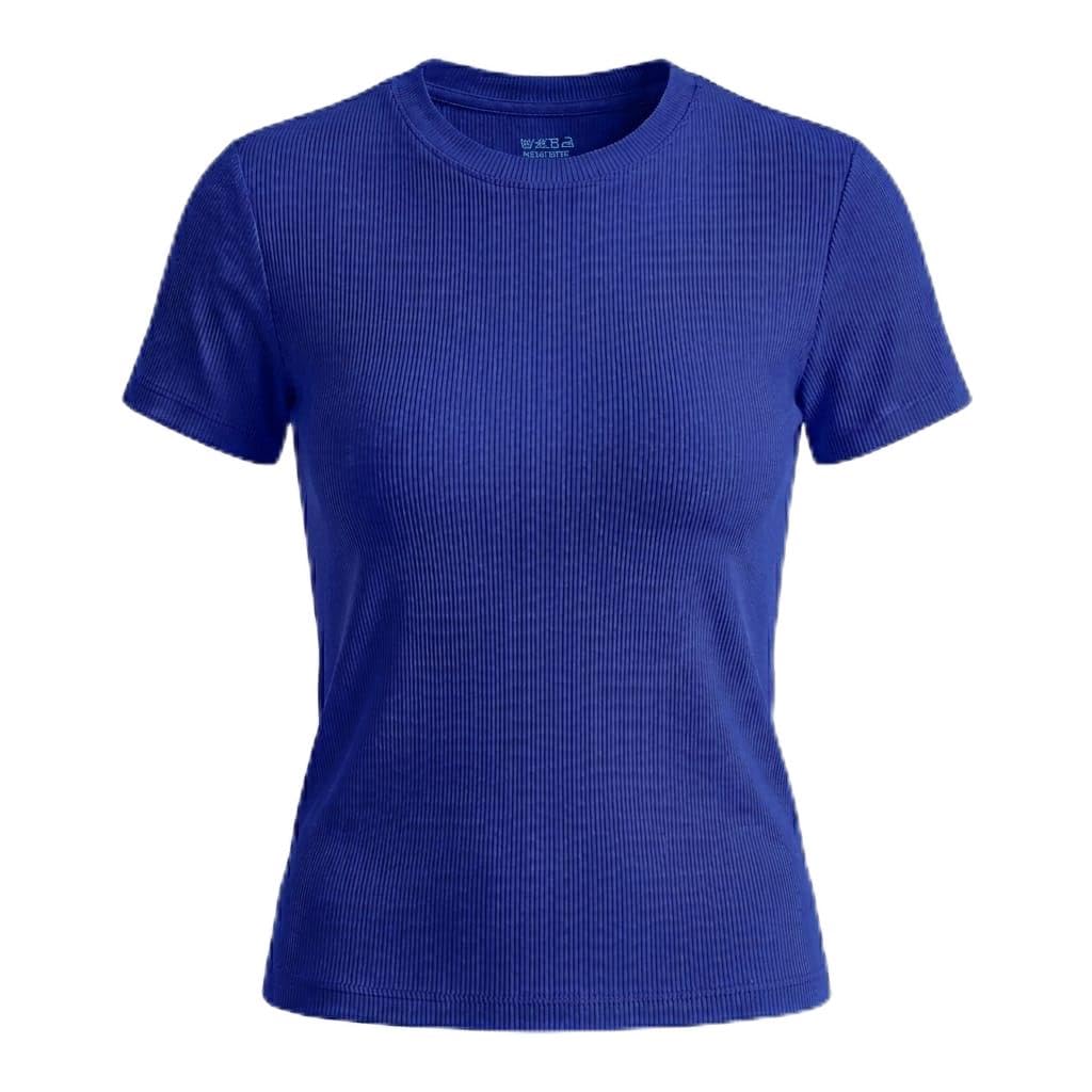 Womens Plain T Shirt Casual Soft Short Sleeve Top Comfortable Everyday Outfit for Work University and Daily Wear