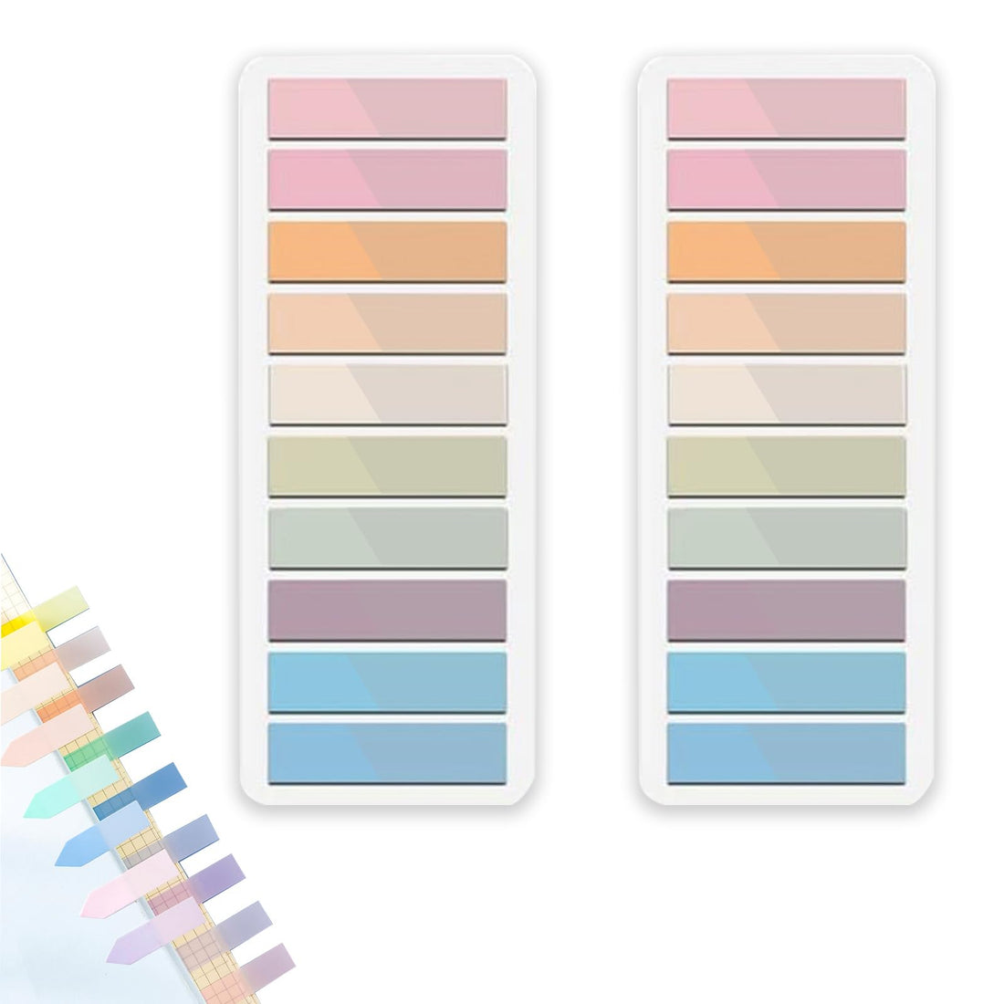 400 Pieces Sticky Bookmarks, Bookmarks, Indices Sticky Tabs Notes, Coloured Adhesive Tabs for School, Office, Books