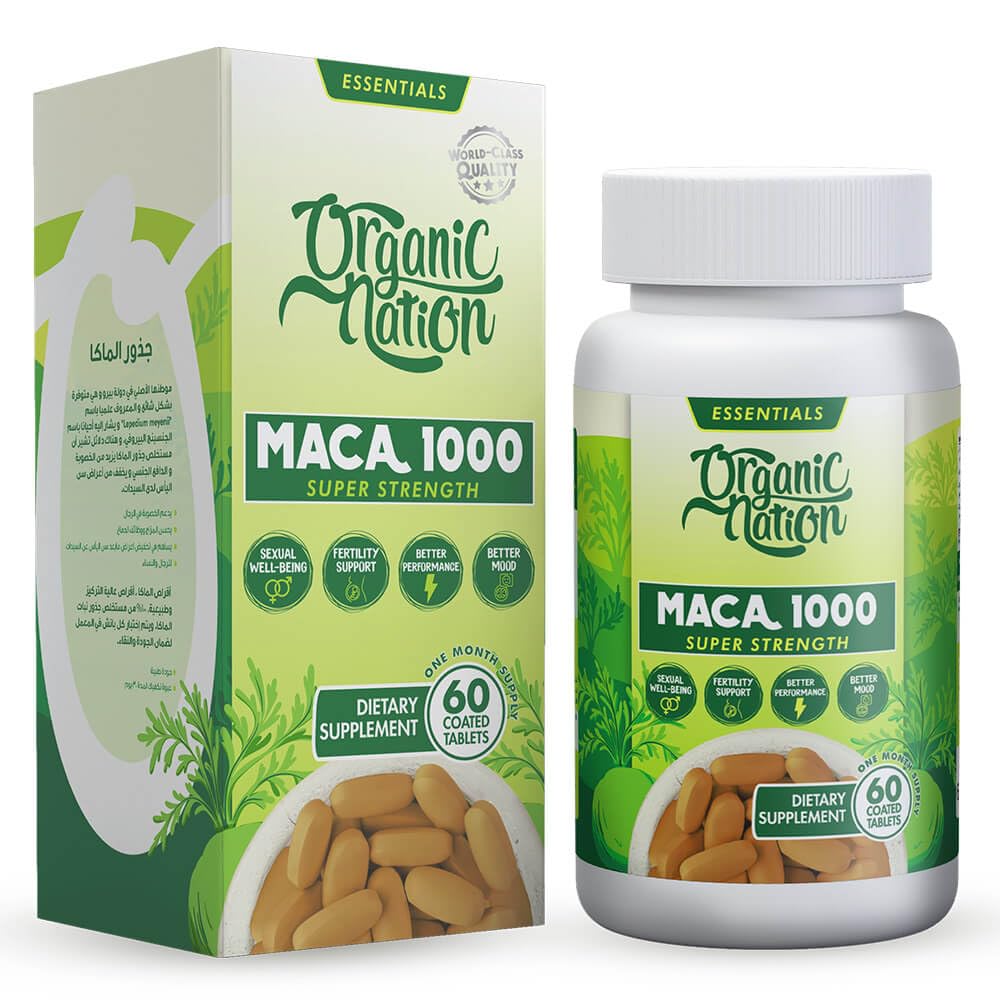 Organic Nation Maca1000, 30Serv - 60 Coated Tablets