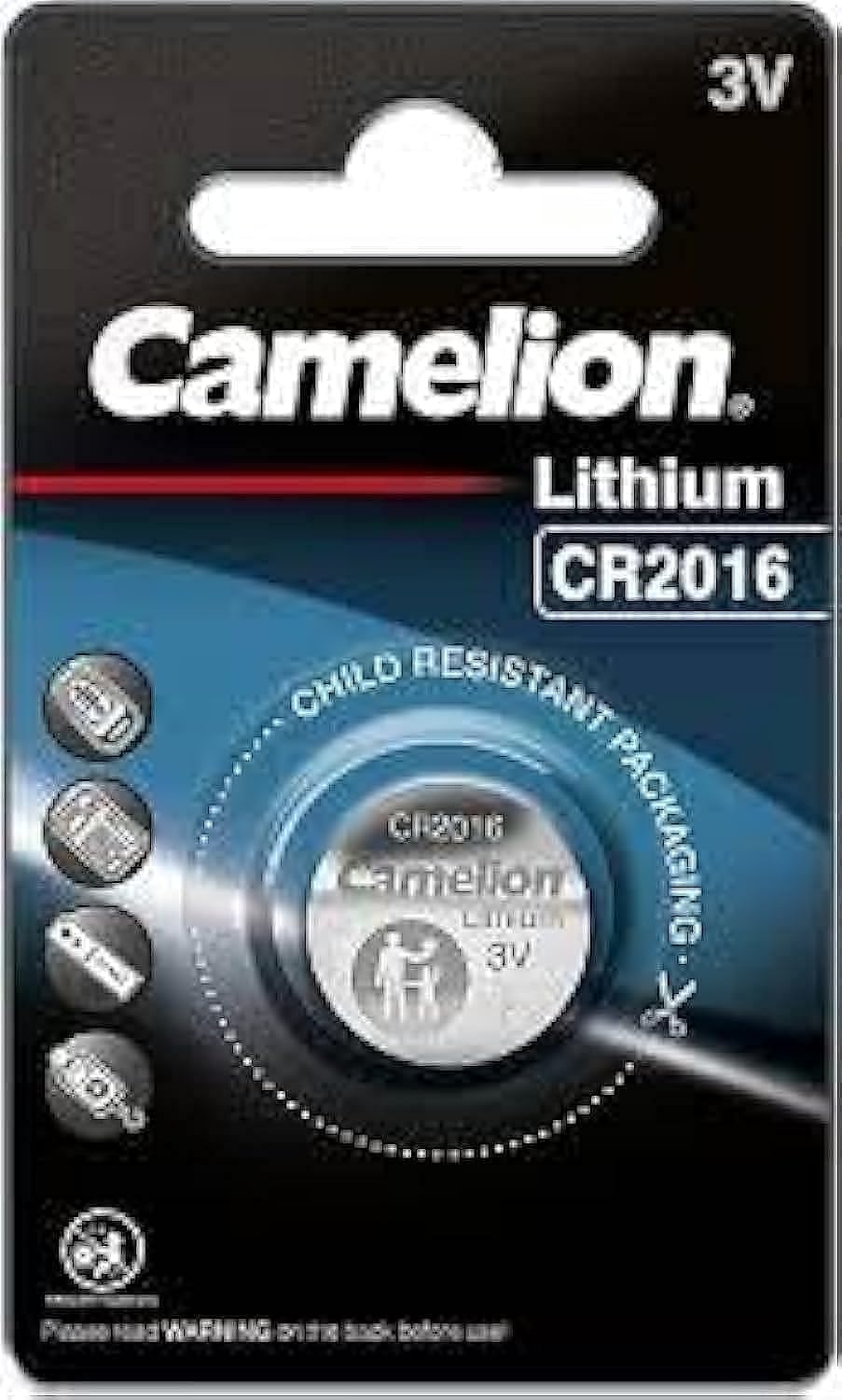2016 Genuine Lithium Chameleon Round Stone/Last 8 Times More/for Car Remote Cardiometers, Medical & Electronic Devices & Watches & Calculators / 3V Lithium CR2016 Original Camelion Battery