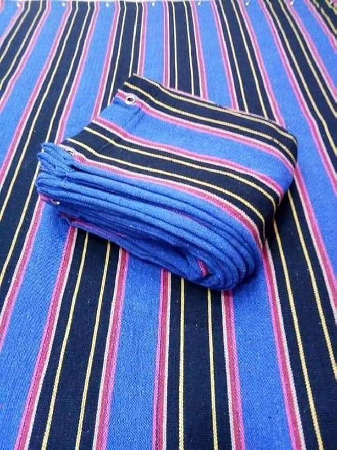 Vertical Stripes Outdoor Balcony Curtain, Blue and White, Stripe Fabric, Privacy Screen 1.40 x 2.50