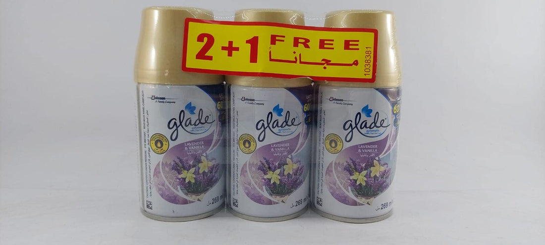 Glade Air Freshener With Lavender And Vanilla Flavor 24oz 2+1
