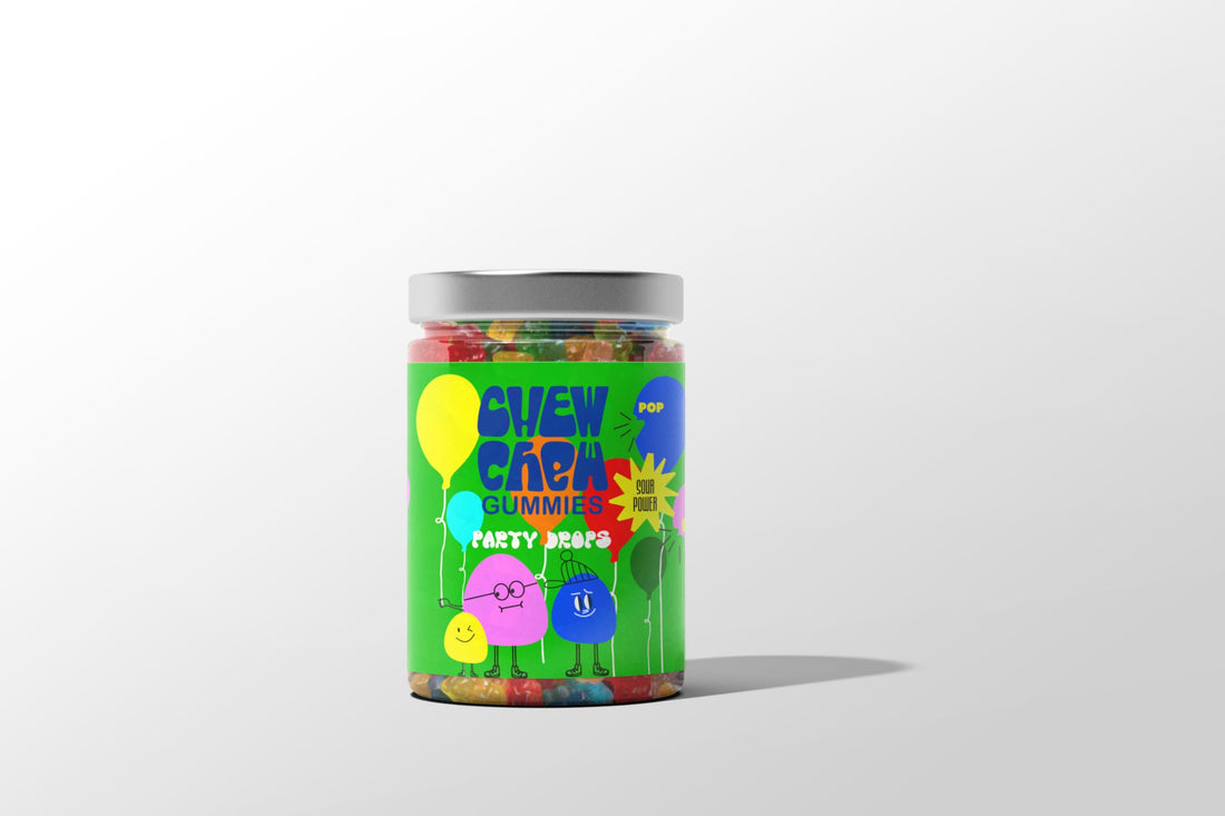 Chew Chew Jar 250grams Gummies Jelly Candy Vegan Fruits Drops Sour