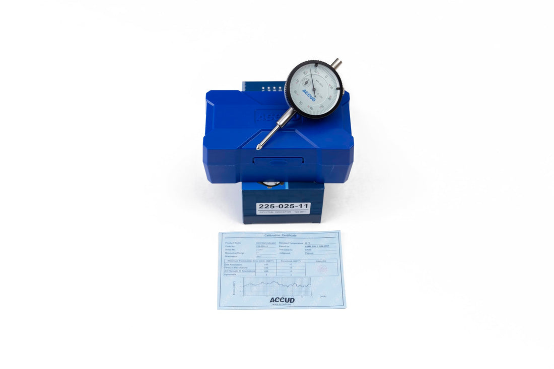 Inch Dial Indicator Supplied With Limit Hands And Bezel Clamp And Lug Back Resolution Of 0.001Mm Model 225-025-11 Silver