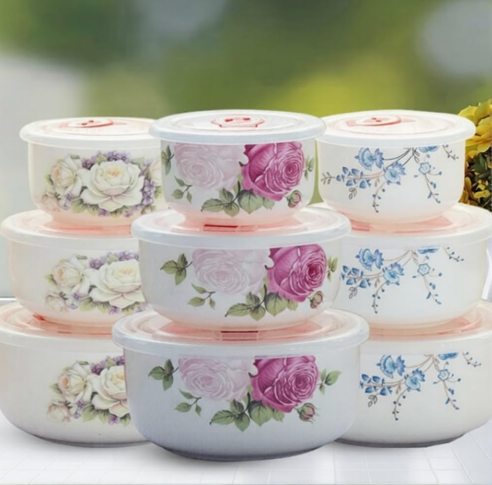 Premium Porcelain Refrigerator Canister Set of 3 Assorted Sizes