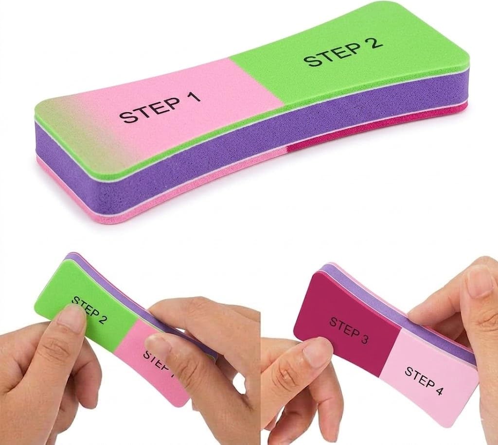 Nail File and Buffer for Pedicure and Manicure - 8 Ways Filer for Nail Repair, Nail Care Tool, Washable Emery Boards, Shaping & Buffing, Easy to Use for Women and Men -1 pc
