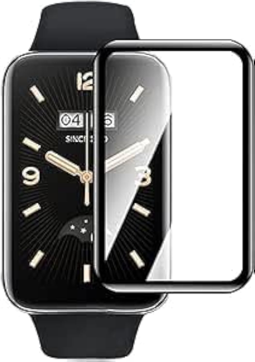 Flexible Screen Protector with Black Frame Compatible With wATCH Xiaomi Mi Band 7 Pro