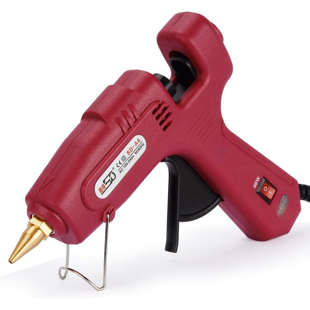 Glue Gun 60W SD-A6 with ON/OFF Switch for Crafting, Repairs, DIY Projects and Model Making