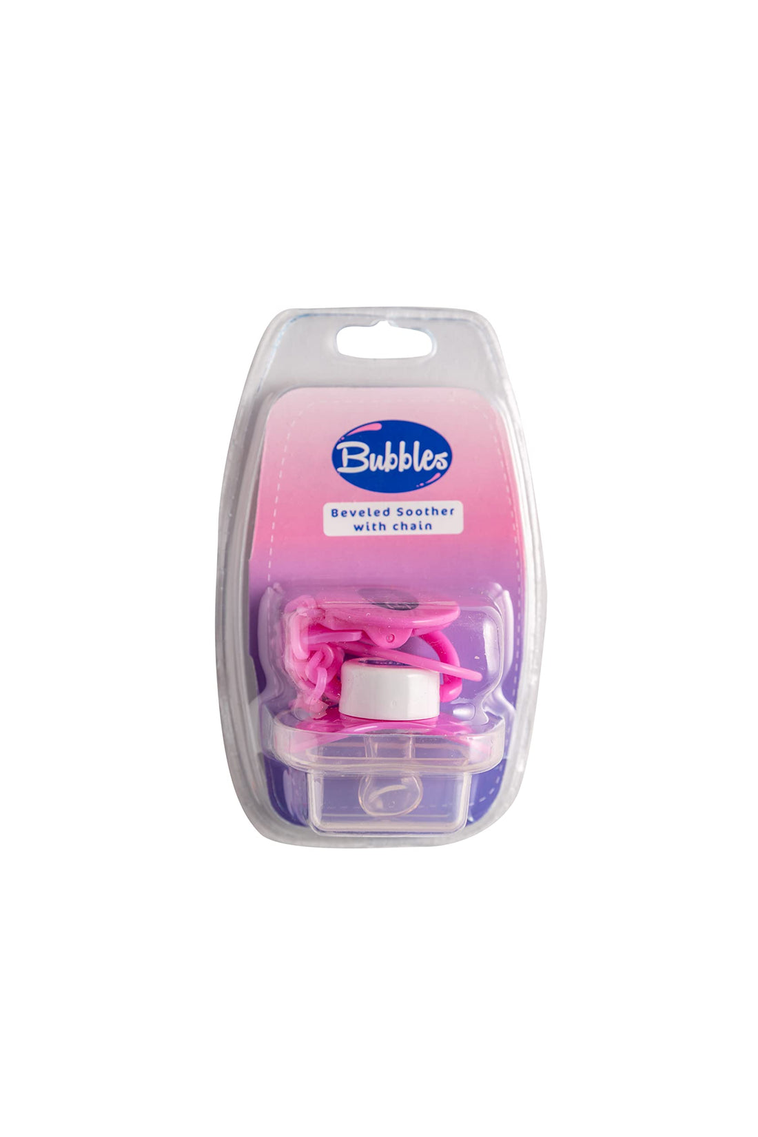 Bubbles pacifier with chain - rose
