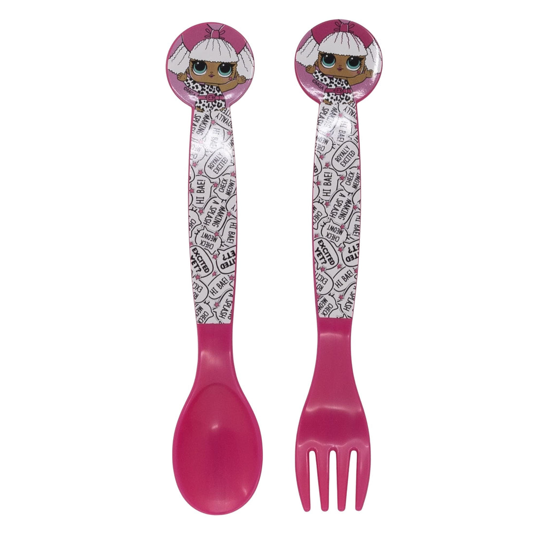 2 PCS PP CUTLERY SET LOL SURPRISE ROCK ON