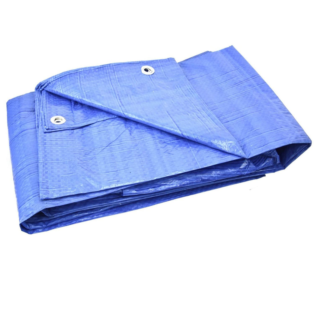 Waterproof Tarpaulin Heavy Duty Clear Tarp Furniture Caravan Camo Cover Clear Camping Sheet Double Sided Camouflage Groundsheet Multipurpose Tarp Tent Metal Eyelets (Blue, 4 x 8 m)